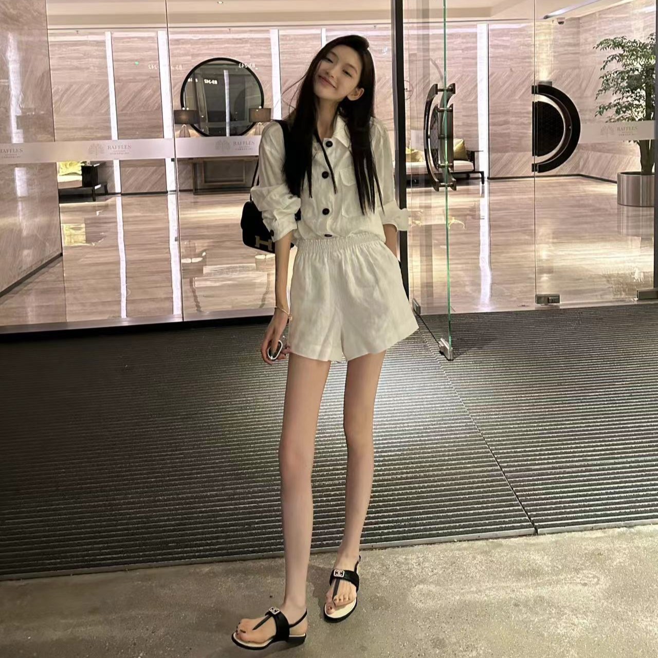 CsyX2-2024秋冬打揽设计棉麻短裤 K23052609