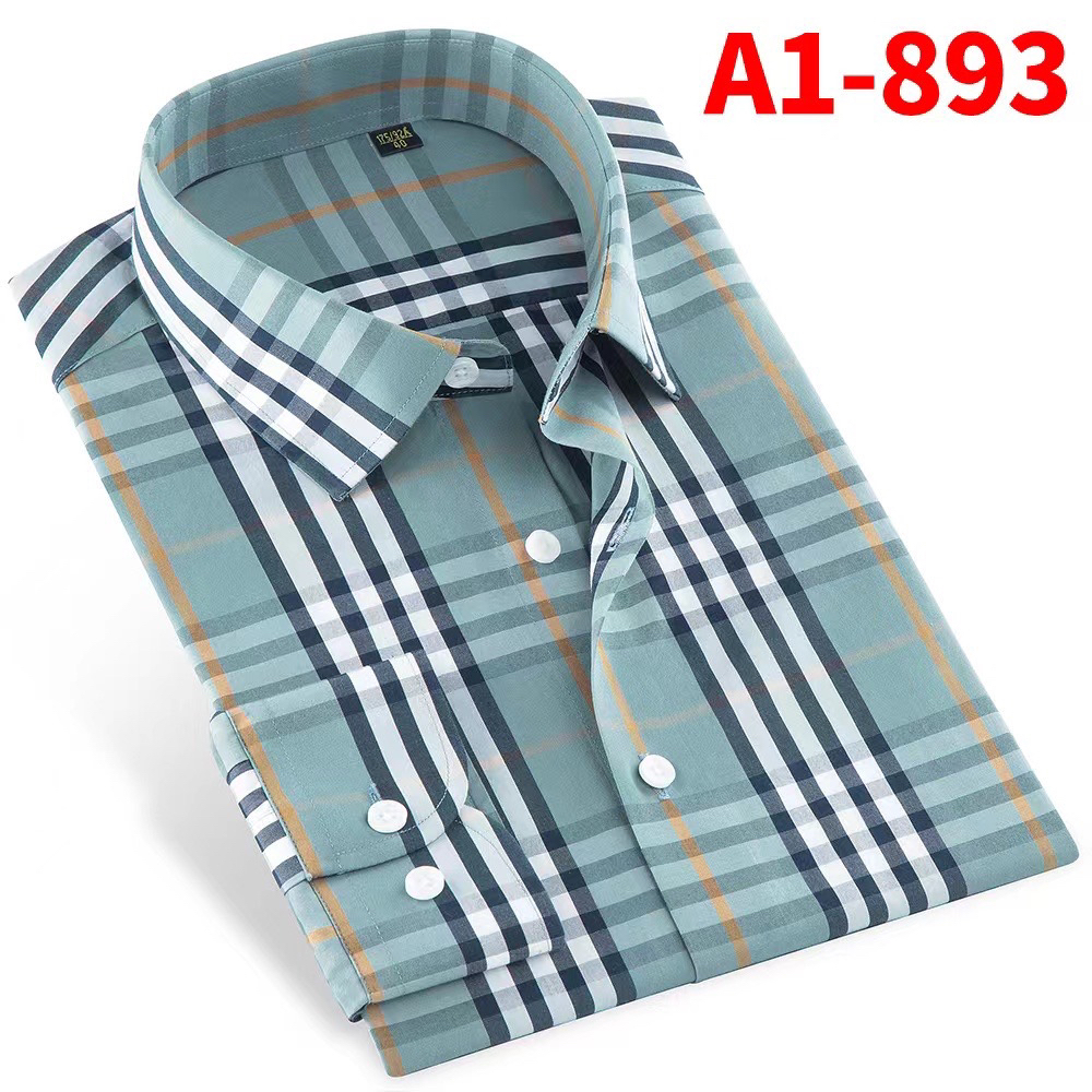 1881私人定制秋冬长袖衬衣休闲格子衬衫上衣男士纯棉中青年时尚