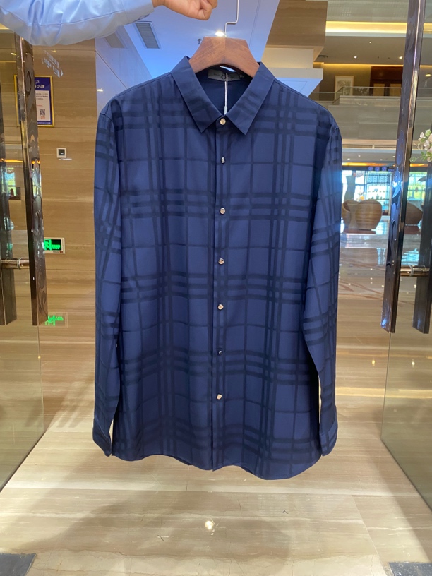 春秋男士衬衫方格格子商务休闲长袖衬衣