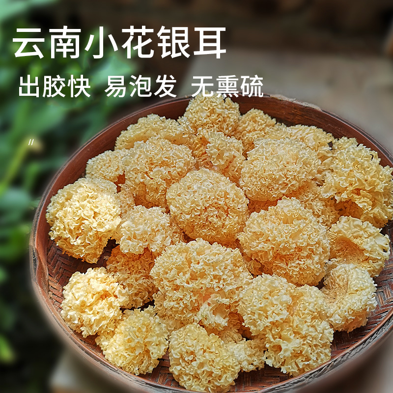 小银耳干货白木耳椴木野外无硫当季新货雪耳干货糯莲子羹易出胶