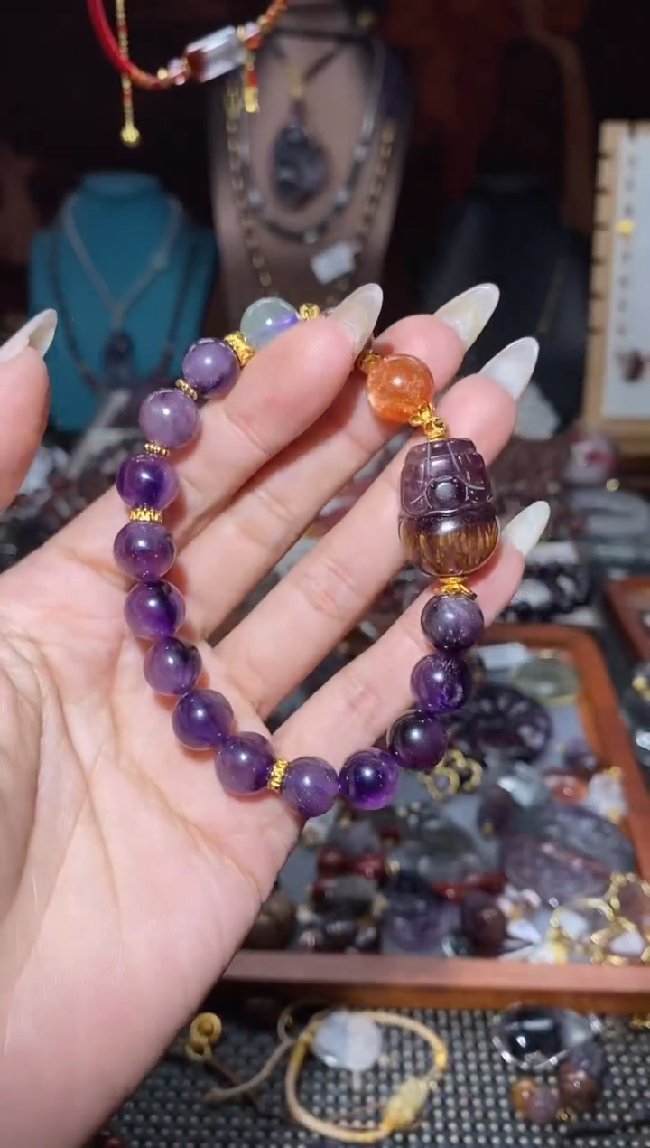 【闪购商品】水晶DIY手串未镶嵌超七极光貔貅