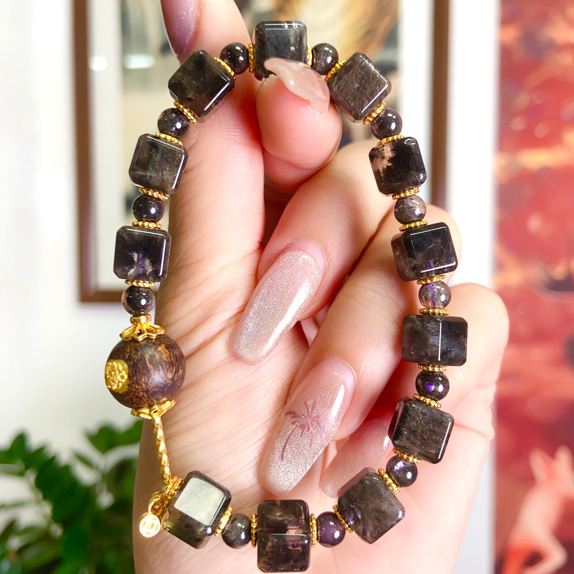 ｛粉丝福利｝极光23黑羽方糖手串手工复古梦幻时尚百搭