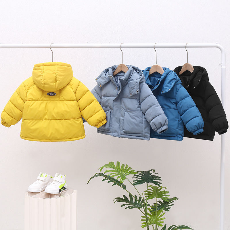 【巴拉甄选】儿童棉服新款洋气加厚冬季中小童纯色保暖棉袄男