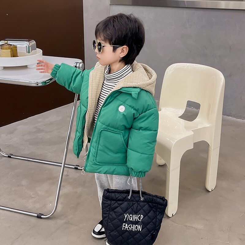 【巴拉甄选】童装男童冬装棉服新款洋气儿童加绒加厚外套冬季