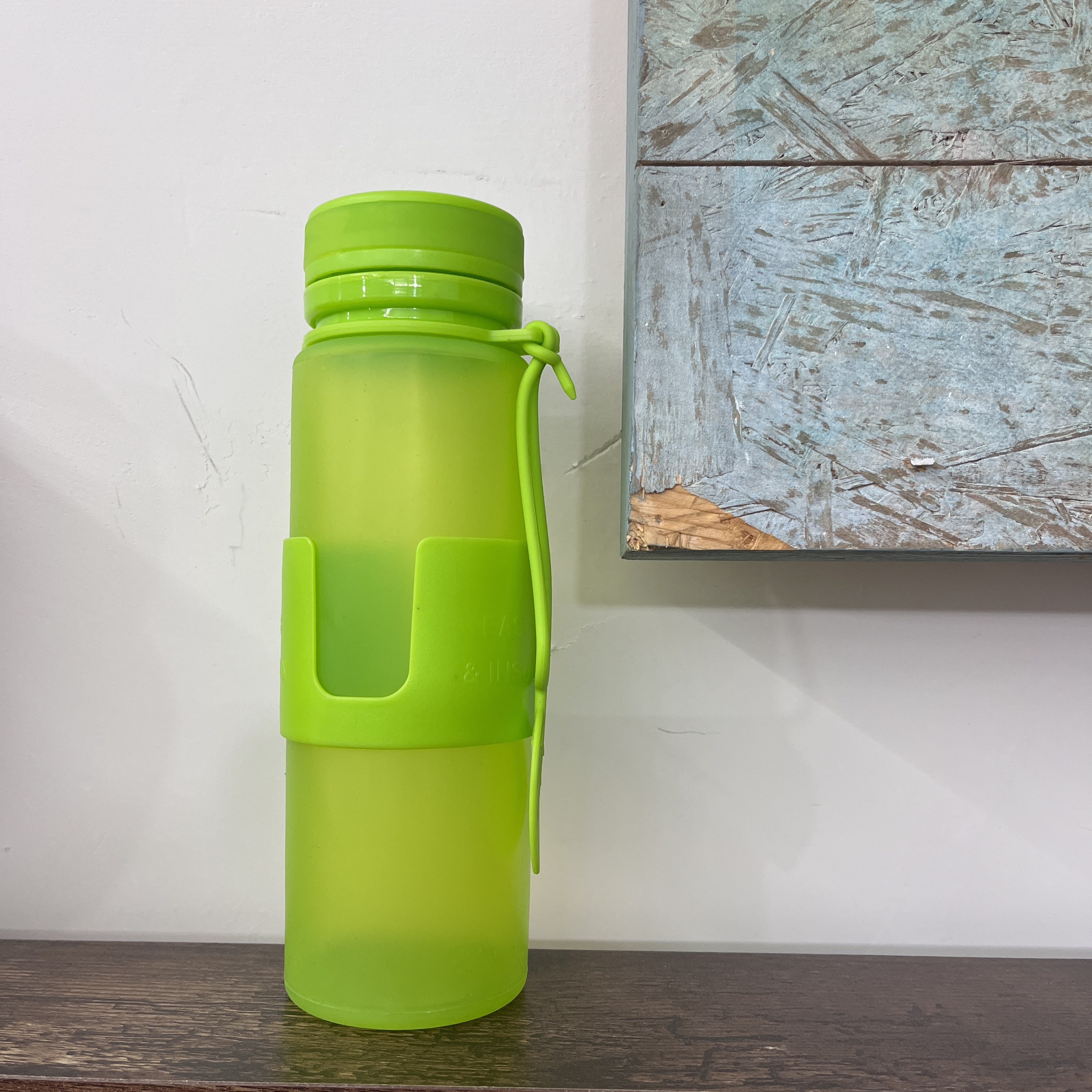 6.5*21.5cm 550ml 铂金硅胶户外大容量便携水杯 运动旅行折叠杯