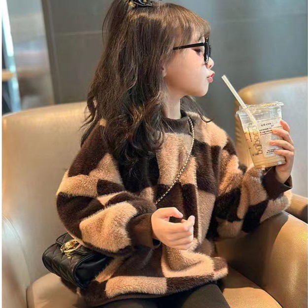 【C魅甄选】秋冬女童卫衣加绒加厚韩版上衣套头儿童女孩童装w2038