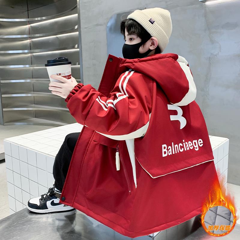 中大童8-15岁男童冲锋衣冬三合一可拆卸2023新款加厚中大童加绒