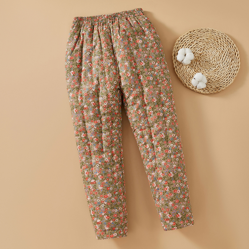 冬季手工纯棉花棉裤居家内穿成人加厚高腰保暖裤女士保暖高腰长裤