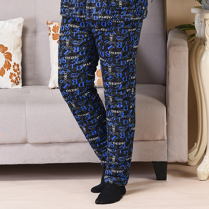 男士加厚保暖手工冬季棉花棉裤中老年弹性高腰长裤居家内胆爸爸装