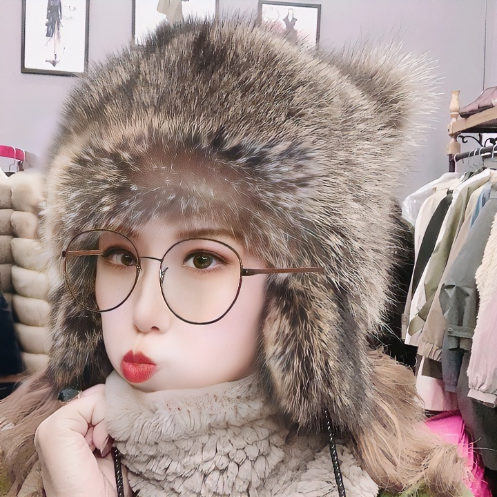 休闲百搭网红小浣熊包头帽