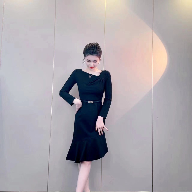 【潼潼严选】秋冬新款修身显瘦气质女装连衣裙-1209-2