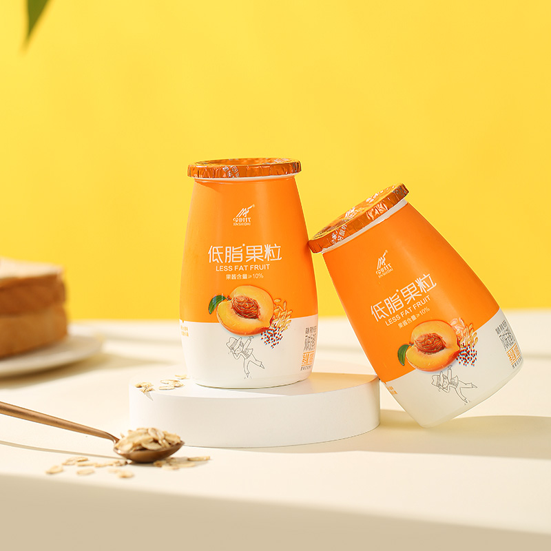 草原黄桃果粒口味低温酸奶发酵乳