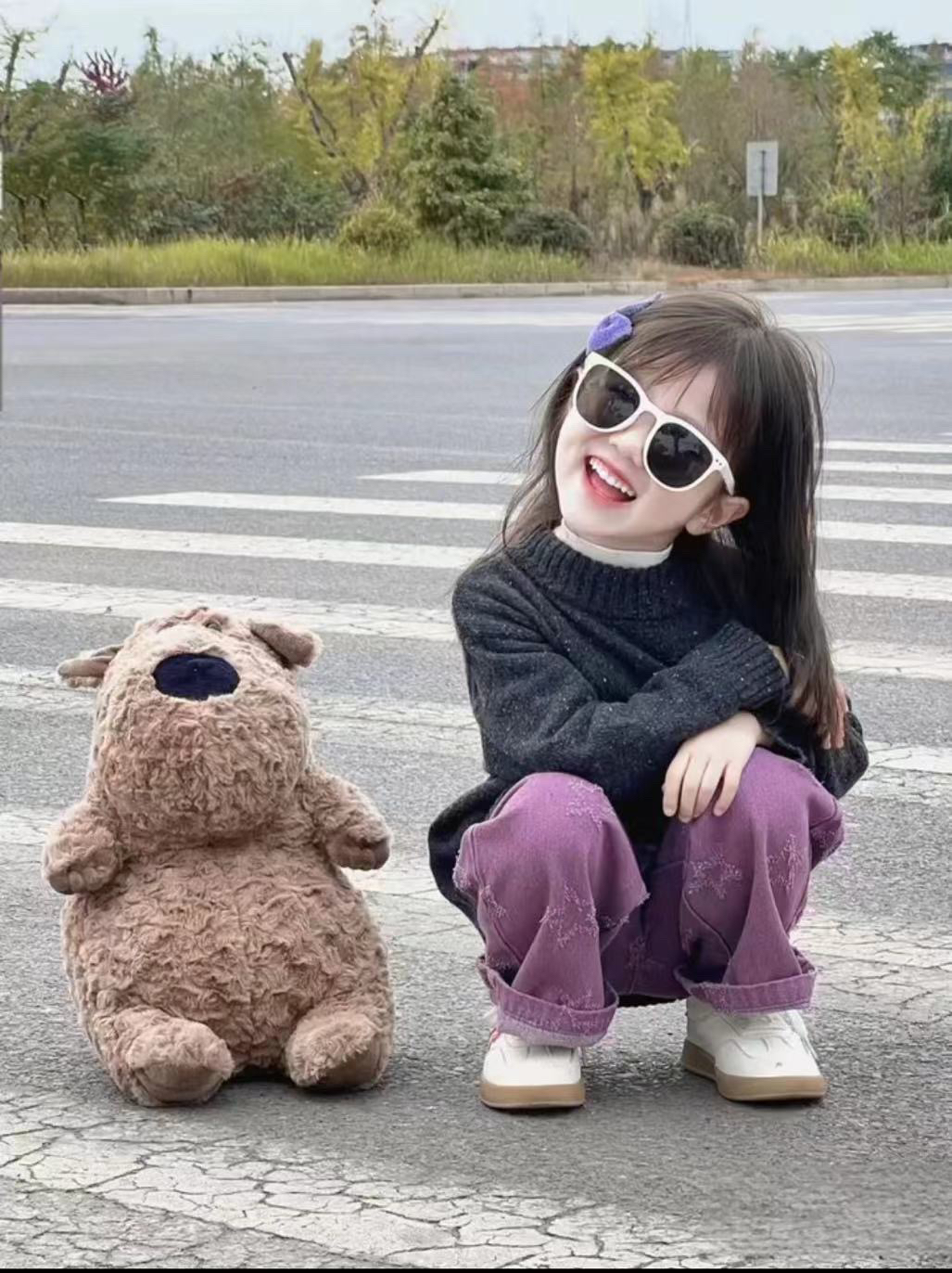 儿童男童女童连衣裙夏装韩版短袖T恤简约圆领外套休闲运动裤子