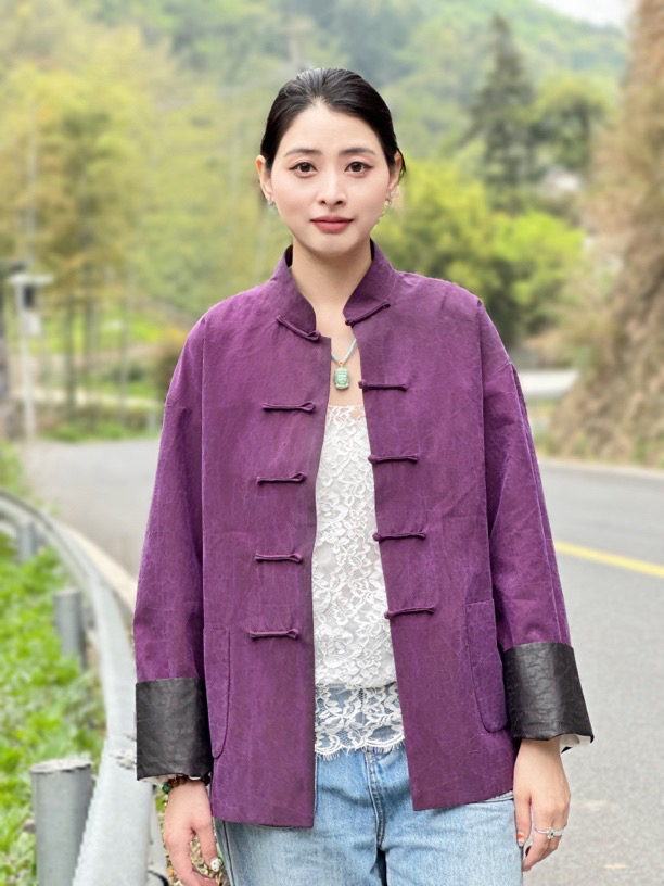 香云纱立领常规外套