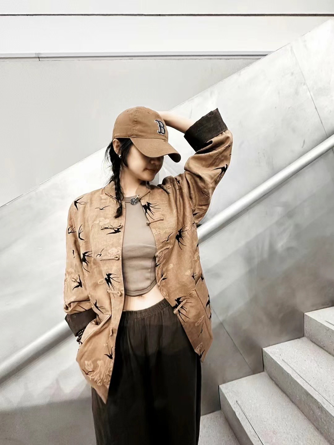 山水一色 中式唐装 香云纱飞燕