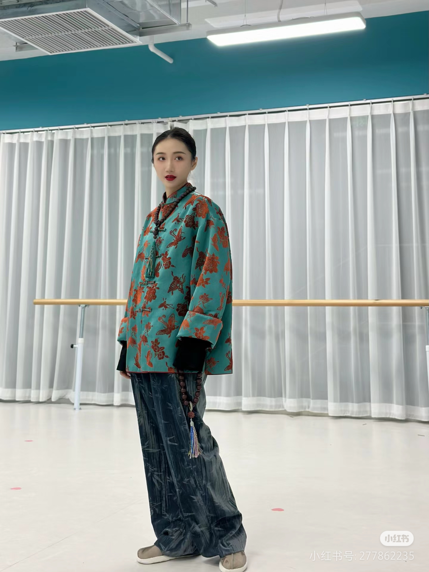 山水一色 唐装外套 橘漳