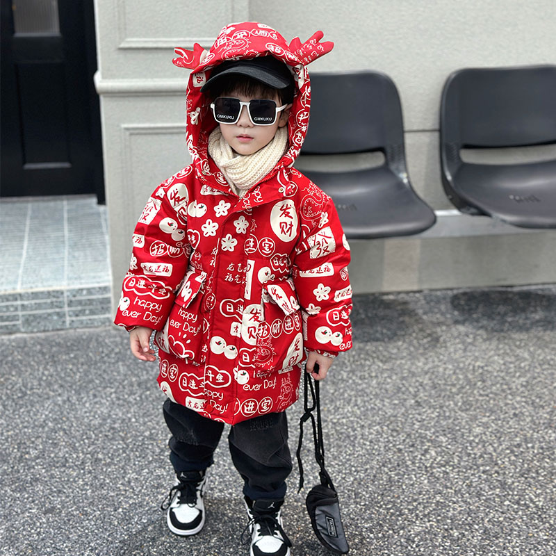 巴拉巴拉童年巴拉巴拉童年儿童羽绒服男童冬季拜年服2023新款帅宝