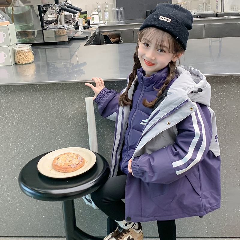 巴拉巴拉童年巴拉巴拉童年女童羽绒服冬装2023新款洋气儿童90白鸭