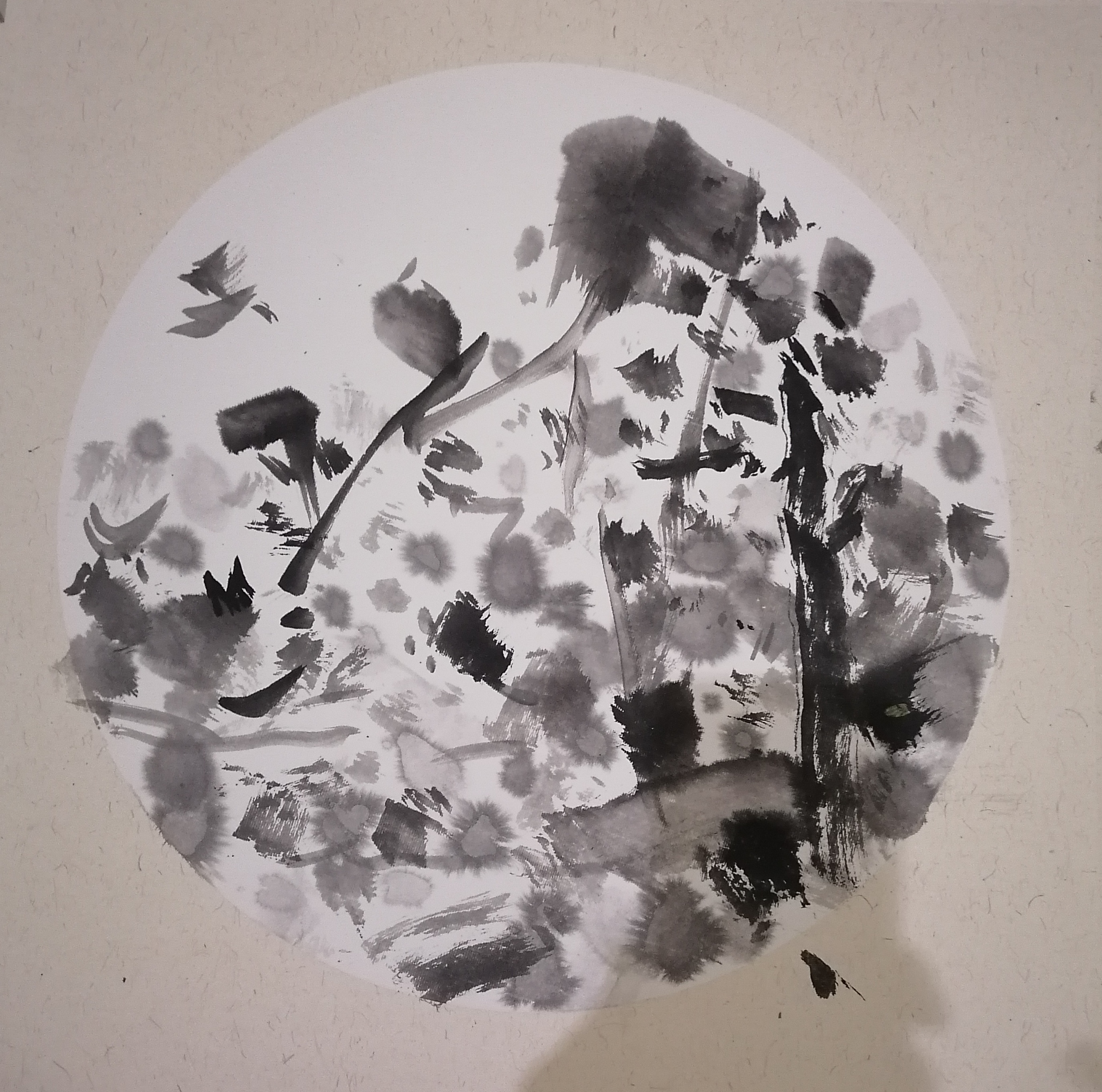 国画山水作品艺术微喷版画