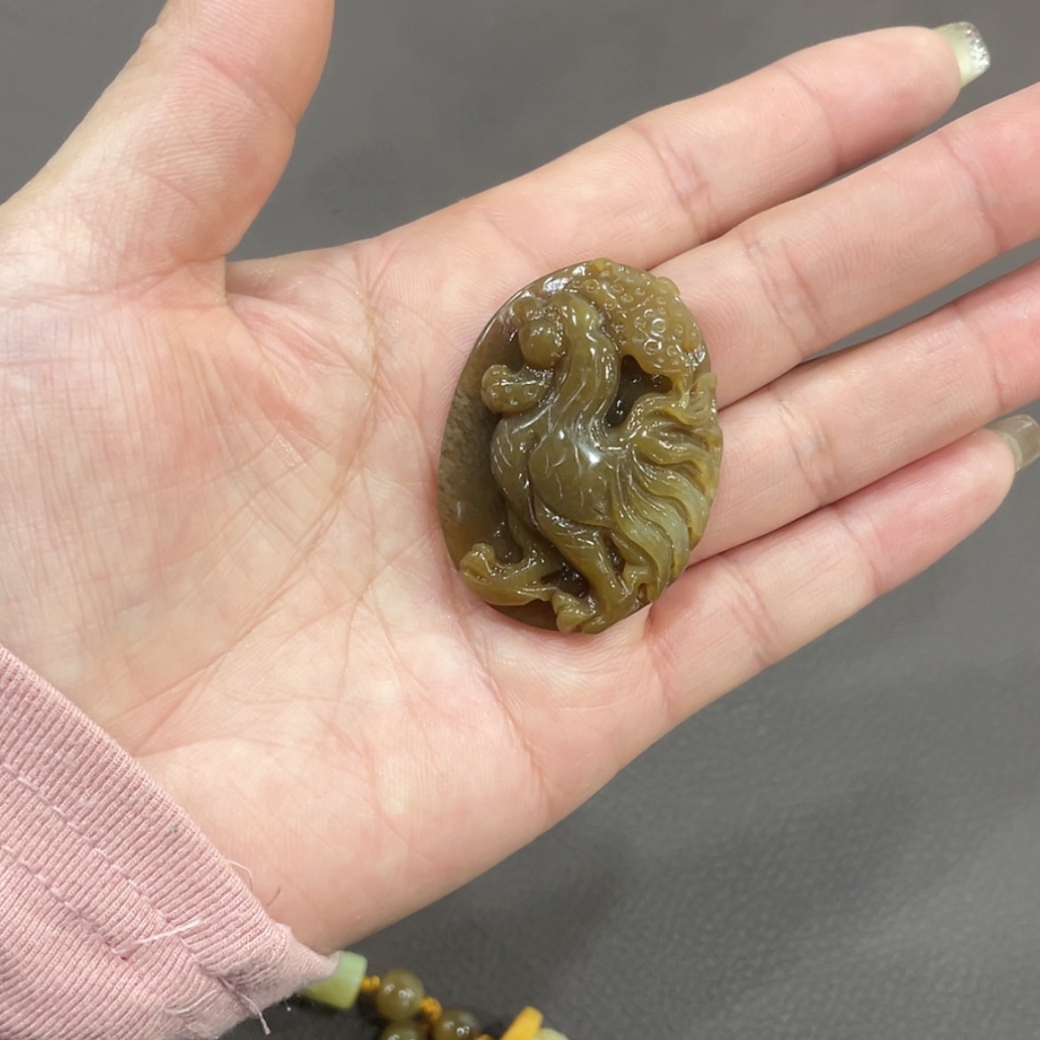 【闪购商品】岫岩老玉（透闪石质玉）颈饰未镶嵌所***愿