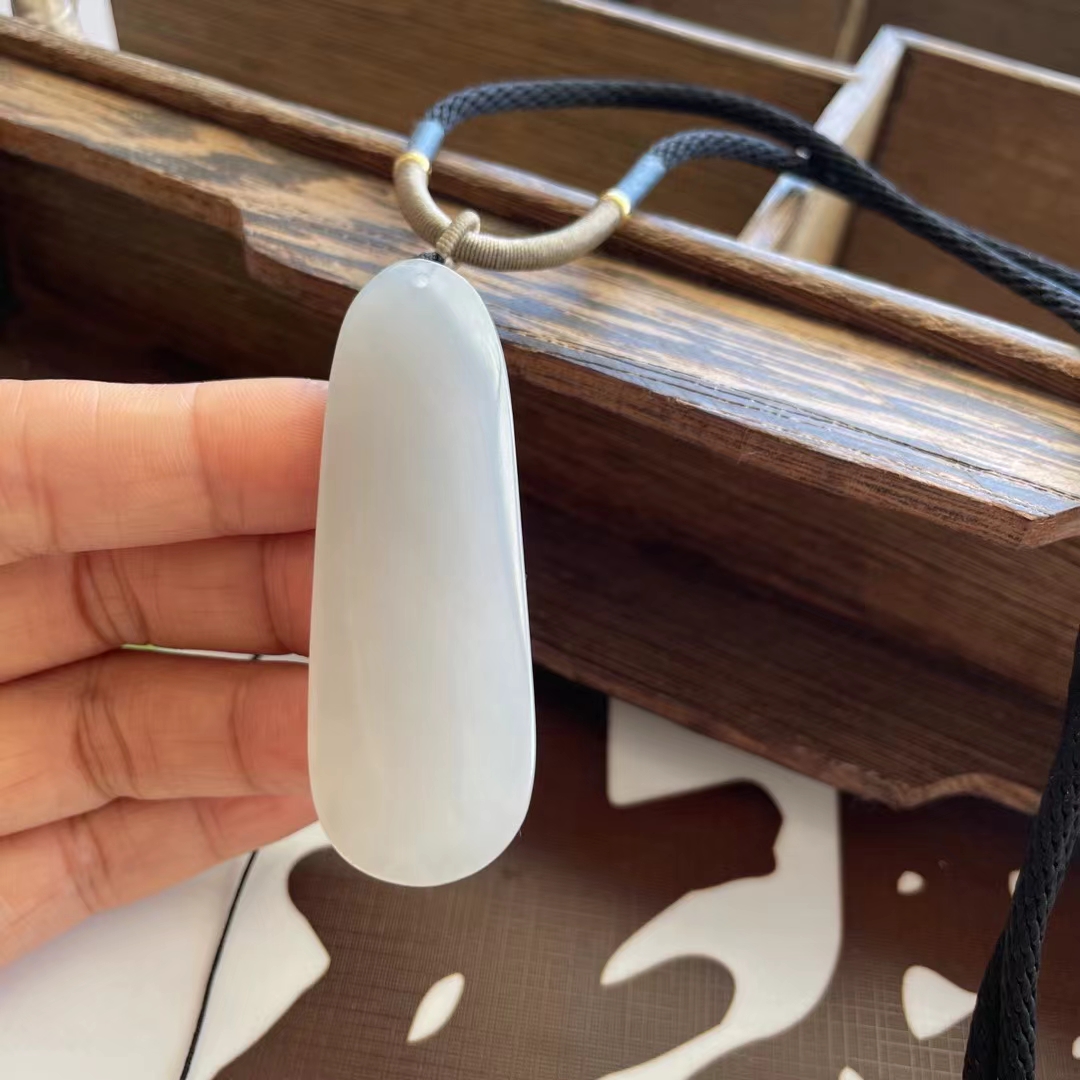 和田玉随形平安牌挂件吊坠项链时来运转