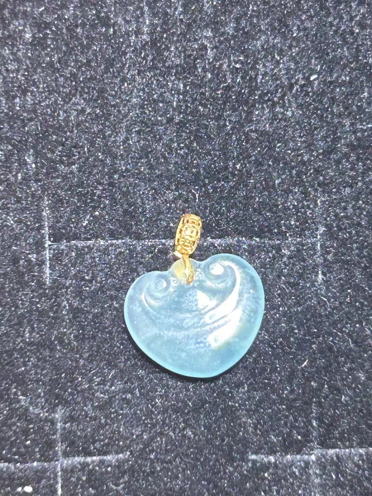 18K金翡翠如意头