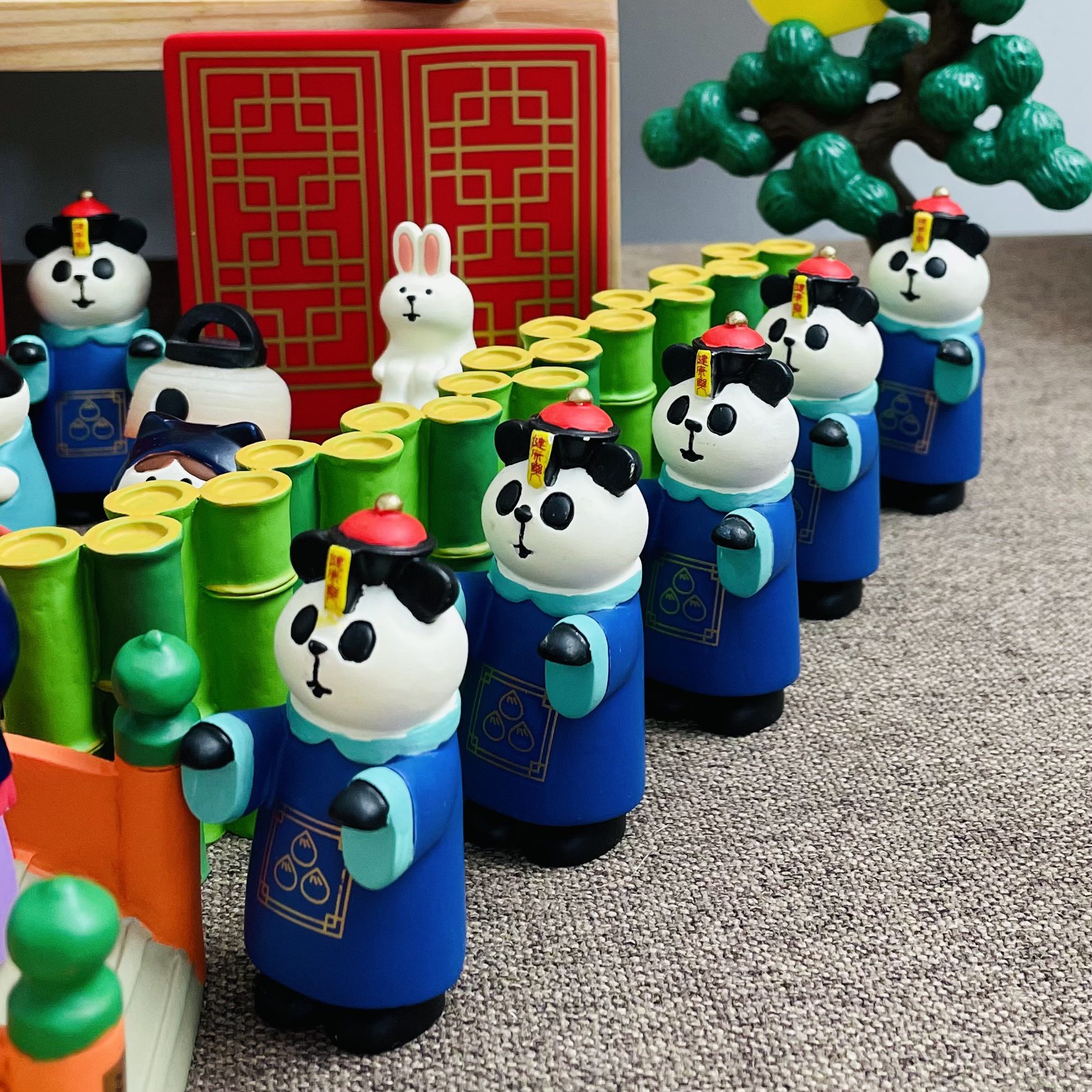 僵尸熊猫树脂工艺品摆件桌面潮玩女孩学生潮玩立体个性日式猫