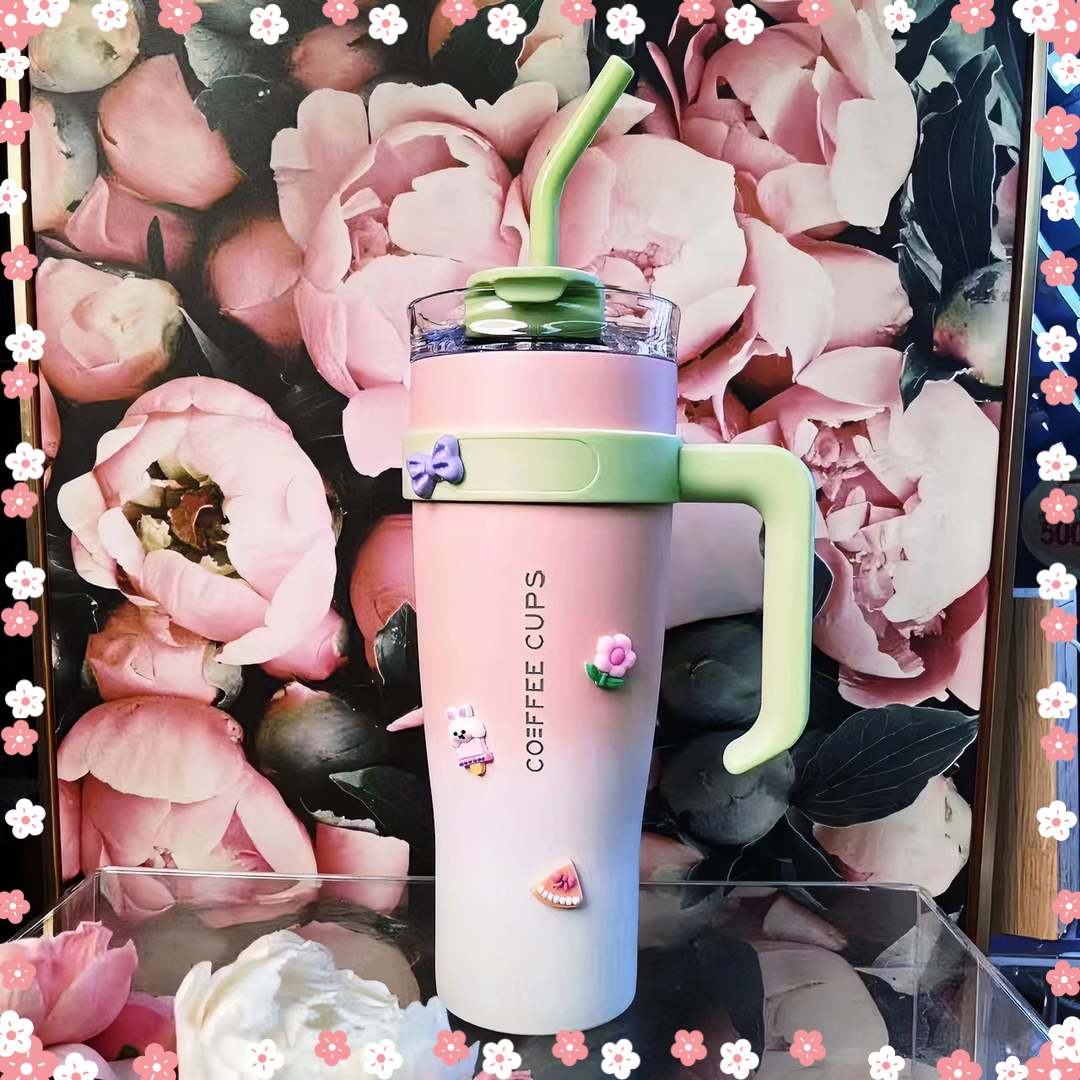 汽车杯网红40oz不锈钢保温杯巨无霸大容量INS水杯真空手柄吸管杯