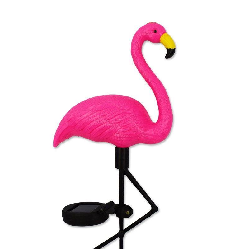 太阳能火烈鸟草坪动物地插灯防水阳台庭院花园露台粉色时尚简约