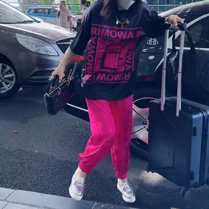 欧货时尚减龄套装女2024夏季小个子休闲运动束脚龙凤裤穿搭两件套