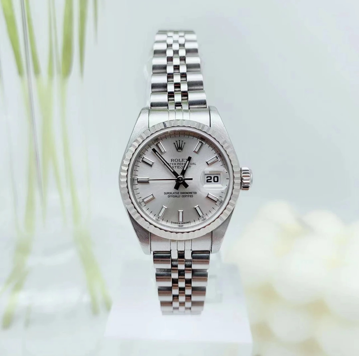 99新 Rolex/劳力士 日志型系列/劳力士女表/表径26/间金材质/单表