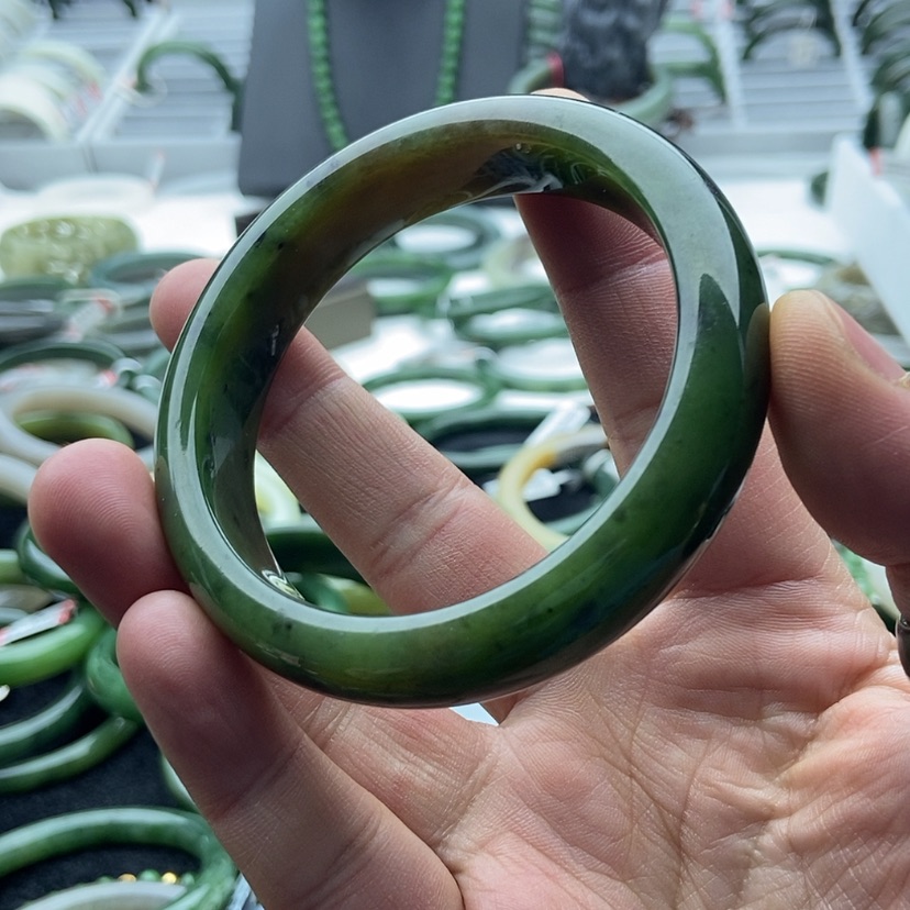 【闪购商品】和田玉（碧玉）54好福利款手镯61mm未镶嵌