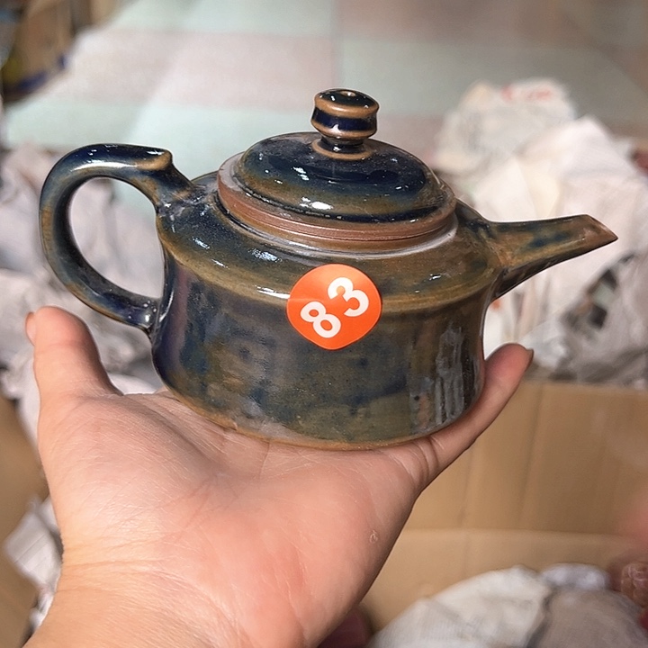 瓷片郑家钧窑摆件微瑕