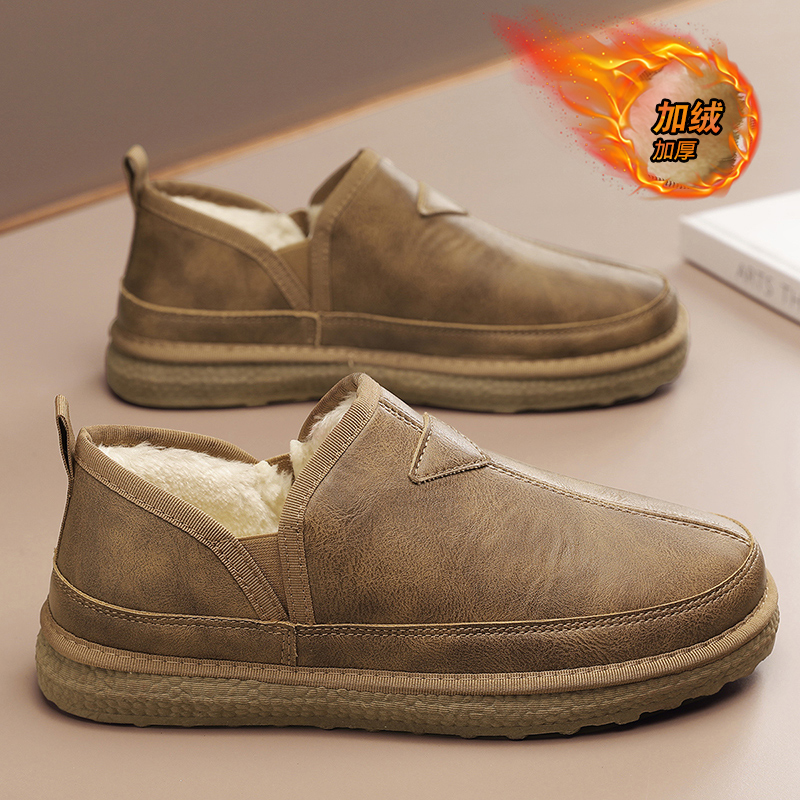 季回力休闲雪地棉男鞋加绒加厚男士雪地靴保暖防滑休闲鞋低帮棉鞋