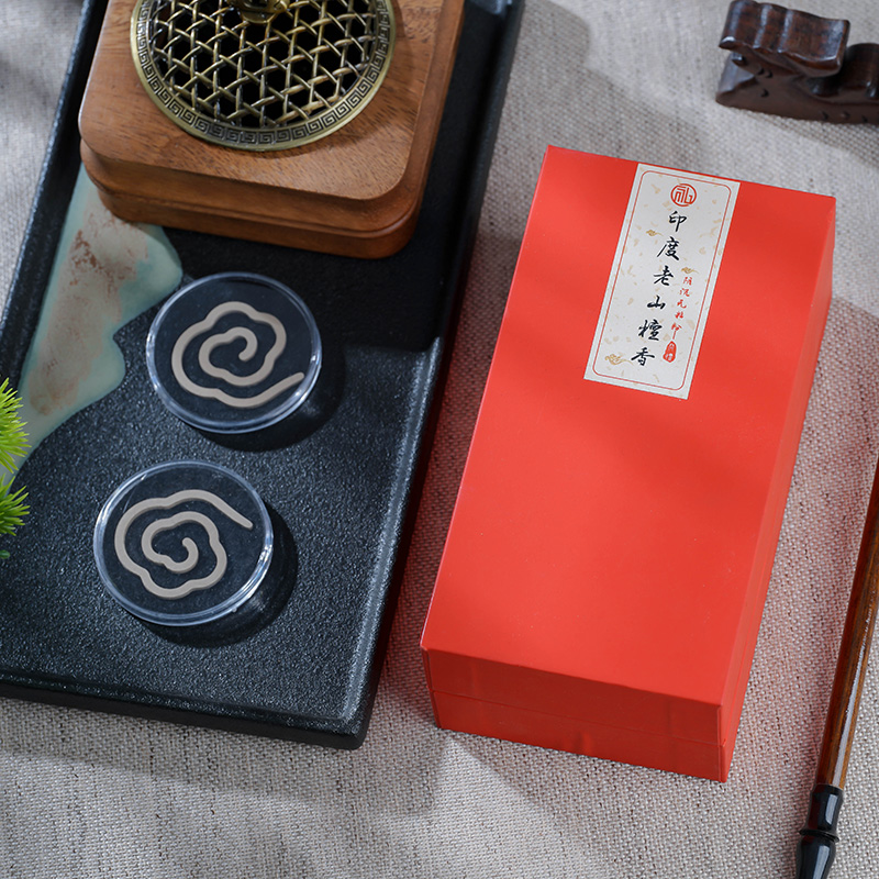 印度老山檀香盘香 檀香阴沉料所制 无粘粉0添加礼盒装 香味柔和