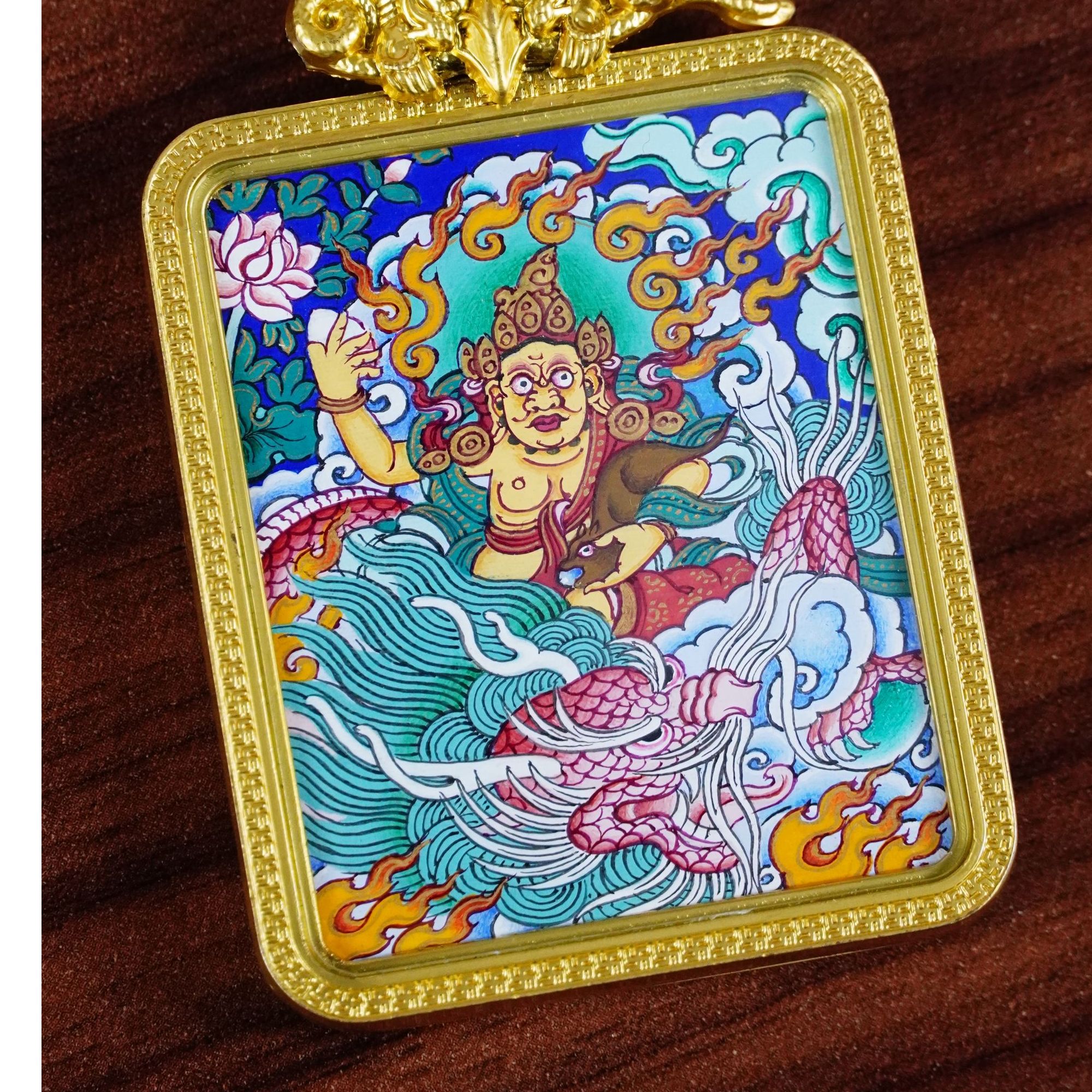 黄财神-热贡纯手绘矿料精工唐卡