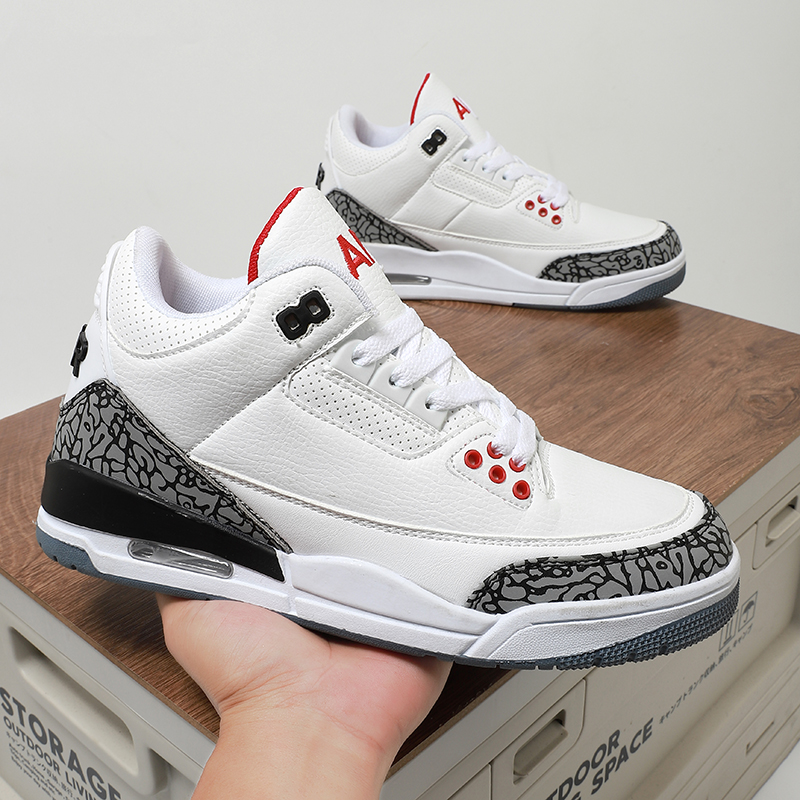 AJ3白橙湖人北卡蓝藤原浩AJ4联名款高版本骑行鞋时尚情侣百搭潮流