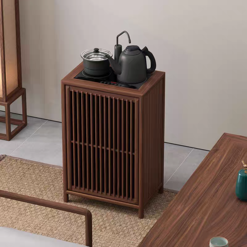 新中式客厅老榆木茶水柜小茶几茶水台茶叶柜一体茶边柜实木储物