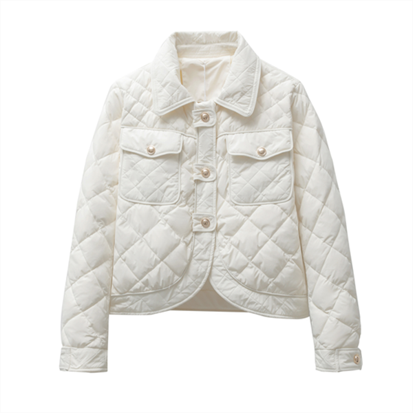 2023新款90白鸭绒气质羽绒服加厚百搭保暖冬季潮流8815(米白色）