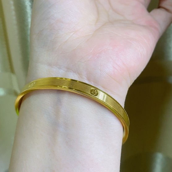 铜合金手镯 新中式国潮精品 雪花拉丝手镯 不掉色【圈口备注】