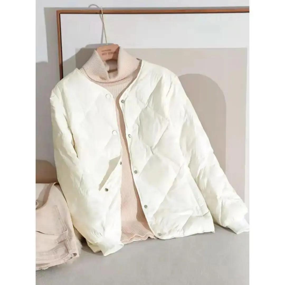 冬季高中生校服神器内胆初中生白鸭绒轻薄校服羽绒内胆女短宽松