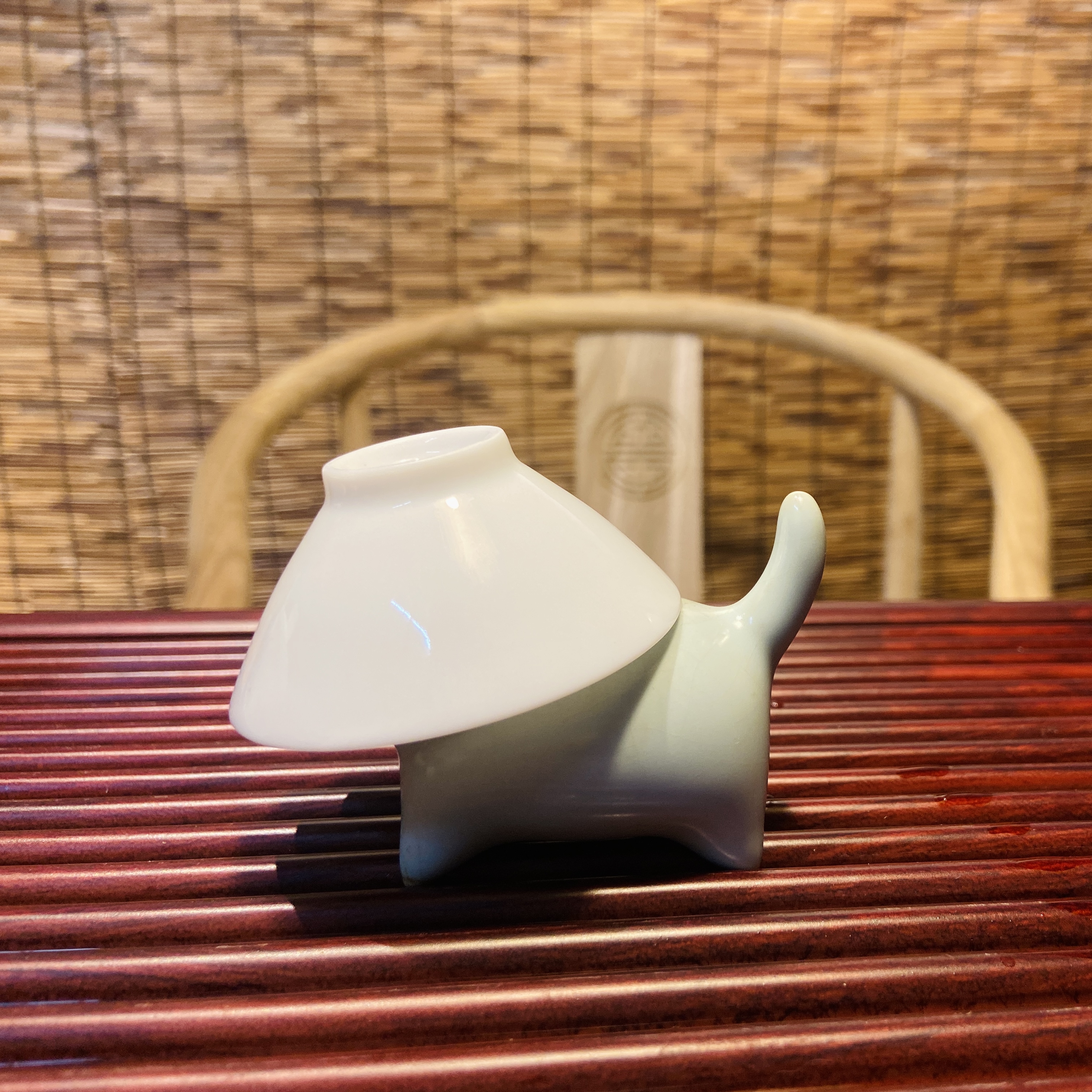 羊脂玉白瓷高档斗笠杯茶杯品茗杯功夫茶具