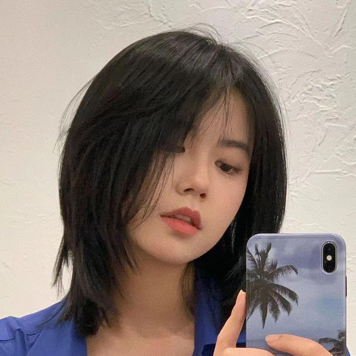 假发女狼尾中长发鲻鱼头自然逼真空气刘海日系层次发型个性全头套