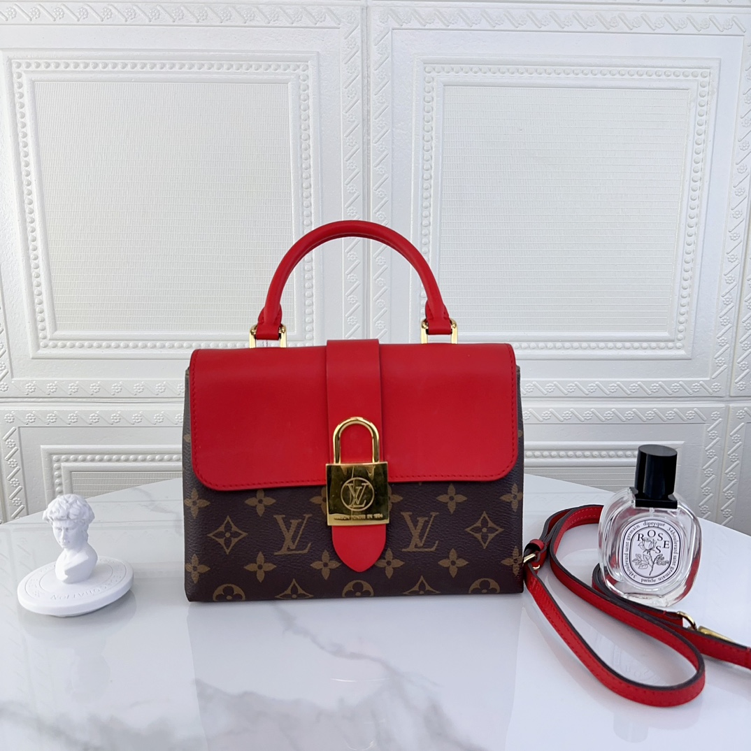 99新 LouisVuitton/路易威登 女士时尚奢侈翻盖真皮单肩包 手提包