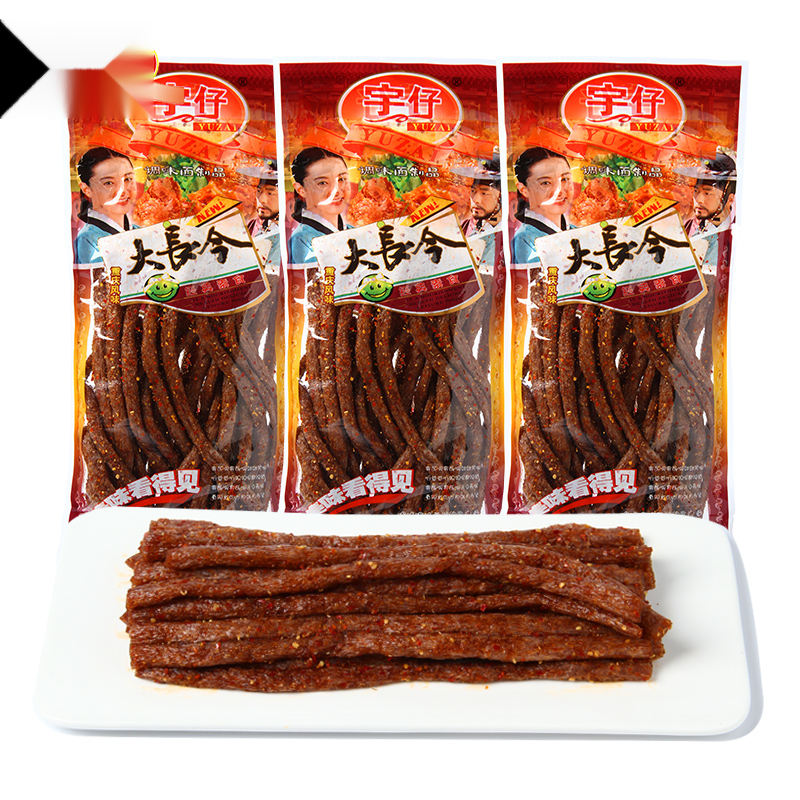 大长筋辣条网红辣条怀旧80-90素食面筋休闲零食升级辣棒长条批发