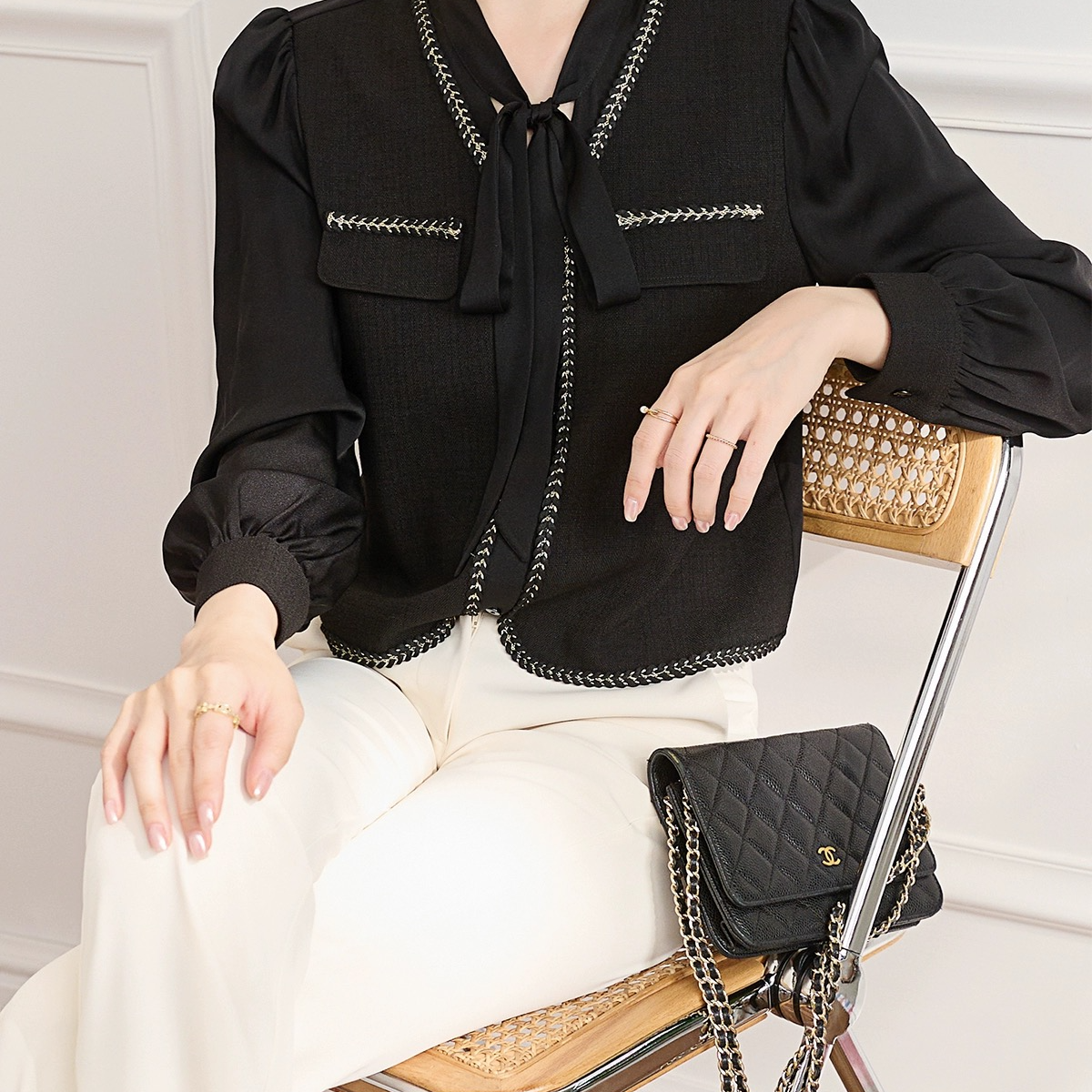 斑马杭州真丝衬衣2024夏季新款小香风洋气短袖桑蚕丝上衣女