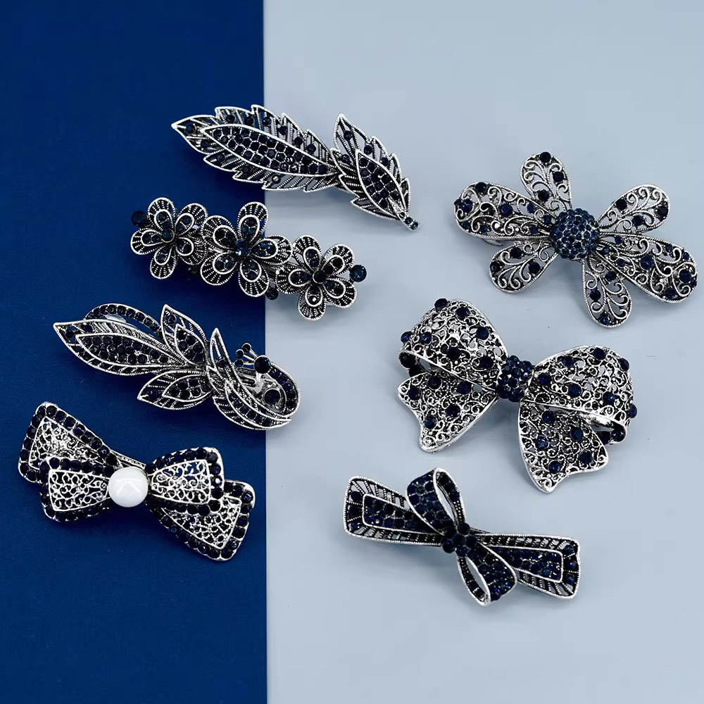 发量少一字夹小号半扎发中年发夹女后脑勺韩国发卡横夹顶夹弹簧夹