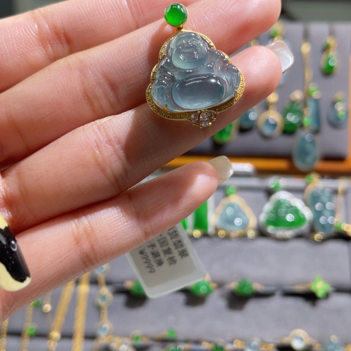 【闪购商品】翡翠颈饰18K金镶嵌