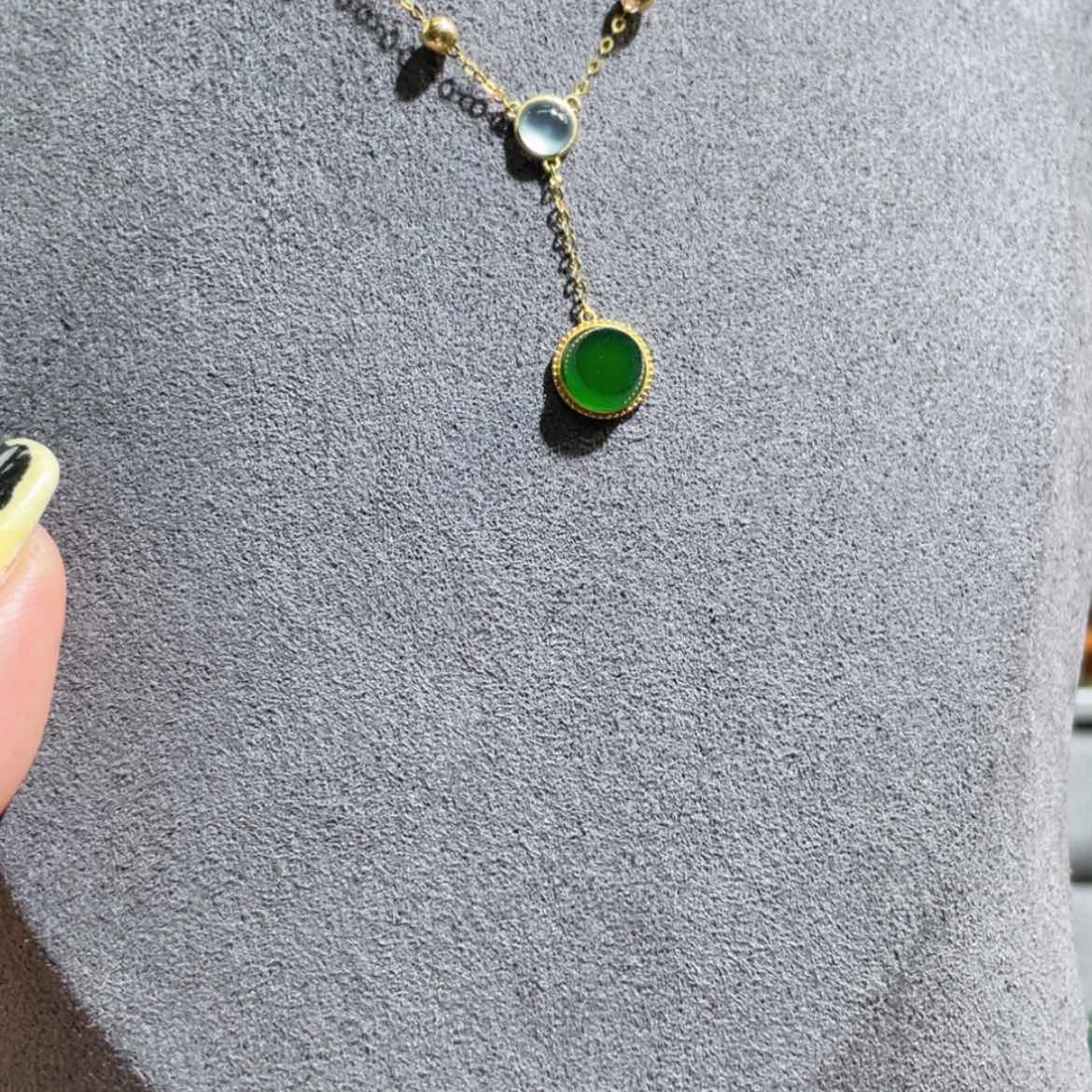 【闪购商品】翡翠颈饰18K金镶嵌