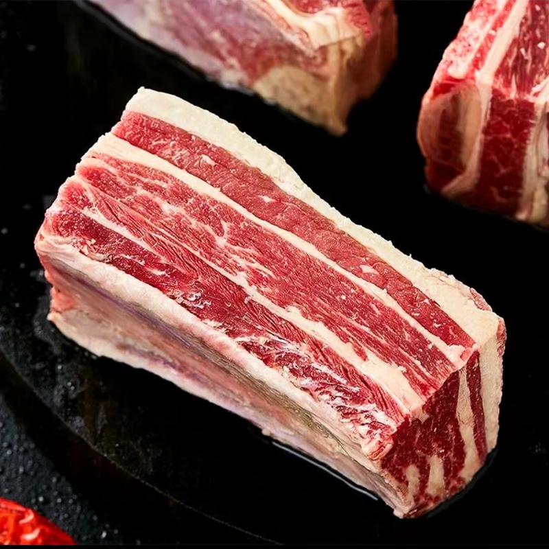 新鲜原切牛肋排 炖卤红烧贴骨肉买3送2斤到手5斤
